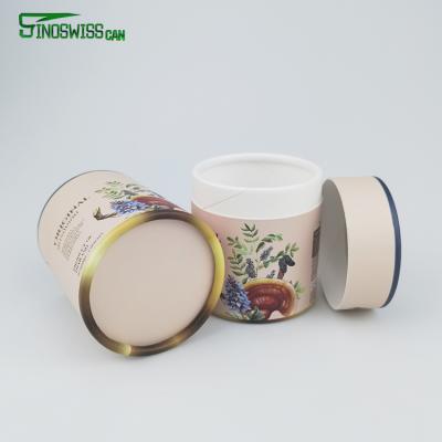 China Recyclable Food Grade Tea Round Box Packaging Gift Paper Tube Christmas Food Gift Tube Box for sale