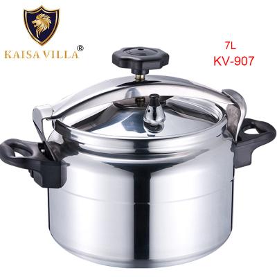 China KAISA VILLA Stocked (KV-907) Pressure Cooker 7L Stock Aluminum With Mirror Polish And Bakelite Handle for sale