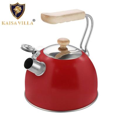 China Viable Sale VILLA VILLA Hot Sale Whistling Kettle Price 2.5l Water Kettle Stainless Steel Whistling Tea Kettle for sale