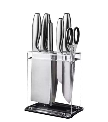 China KAISA SUSTAINABLE VILLA Kitchen Knife Set Professional Kitchen 7 PC Knife Set Stainless Steel With Stand for sale