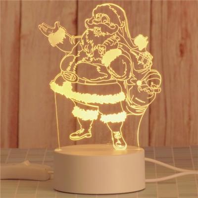 China Modern Lamp Illusion Lights Unicorn Kids Switch Base Usb Acrylic Table Desk 3D Led Night Light Vcity Jesus Wholesale for sale