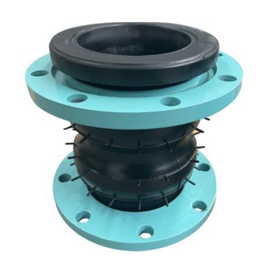 China Jis 10k Carbon Steel Flange Bellow Twin Sphere Rubber Expansion Joint Length 165~400mm for sale