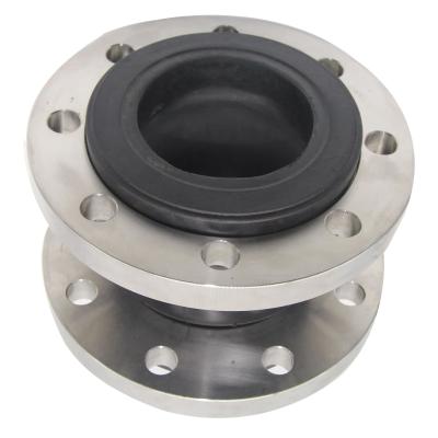 China Ss304 Single Sphere Rubber Expansion Joint Galvanized Flange Flexible Rubber Joint for sale