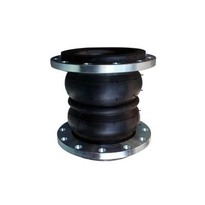 China EPDM Double Sphere Expansion Joint Pipe Fittings Small Pump Flanged Rubber Bellows for sale