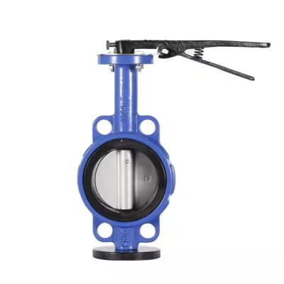 China Centerline Concentric Wafer Type Butterfly Valve Dn100 Pn16 Epdm Seat Handle Operated for sale