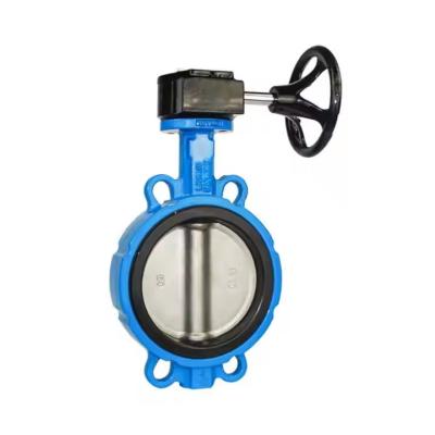 China D371X-16Q Turbine Butterfly Valve Ductile Iron Worm Gear Wafer Soft Seal Butterfly Valve for sale