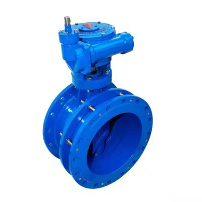 China OEM Manual Double Eccentric Flanged Butterfly Valve EPDM Seat PN16 Turbine Cast Steel for sale