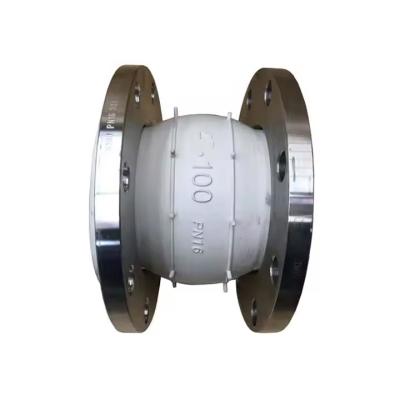 China DN50 PN6 Food Grade Single Ball Flanged Rubber Flex Connectors Expansion Joint for sale