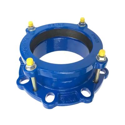 China DN150 PN10 Ductile Iron Universal Joint Hdpe Pipe Flange Adapter Epoxy Coated for sale