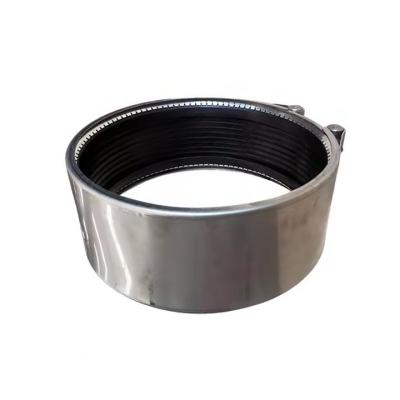 China Rubber Waterproof Single Belt Joint Pipe Leakage Clamp SS304 Stainless Steel for sale