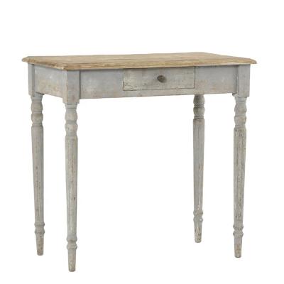 China Classic Rustic Colonial Gray (Other) Woodworking Adjustable, Wooden Top Table With Drawer for sale