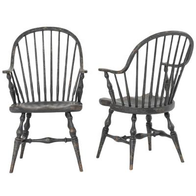 China (Other) adjustable classic luxury solid wood windsor dining chairs with turned legs for sale