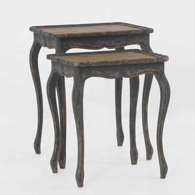 China (Others) Antique Furniture Adjustable Classic French Side Tables For Living Room Set Of 2 Tables for sale