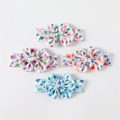 China Fashion Baby Bow Hair Accessories Large Elastic Hair Bands Headband For Kids Baby Bow Headbands for sale