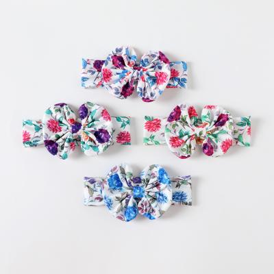 China Hot Selling Fashion Fashion Hair Tie Baby Headband Hair Accessories Nylon Headwear Headbands With Bow for sale