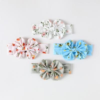 China Lovely And Fashion Soft Elastic Bowknot Head Bands For Babies Headband Hair Accessories Wholesale Baby Elastic Band for sale