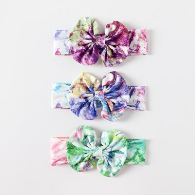 China New Soft Handmade Baby Hair Bow Flower Headband Ribbon Hair Band For Newborn Toddler for sale