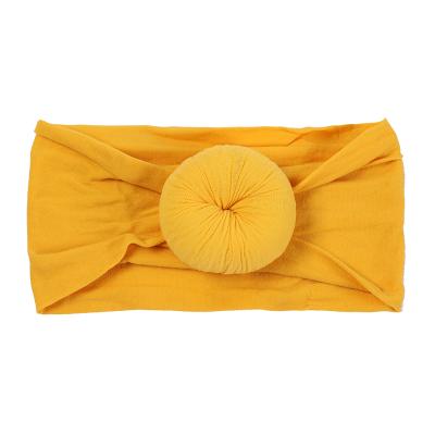 China Fashion Babies Ball Bow Turban Hair Bands Infant Elastic Kids Ties Headwear Kids Hair Accessories Headbands for sale