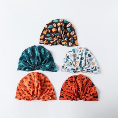 China Customized Size Baby Headwrap Casual Cute Bohemian Newborn Turbans Baby Print Turban Hat Girls Hat Style Kids Hat For Toddler 6M To 4Y for sale