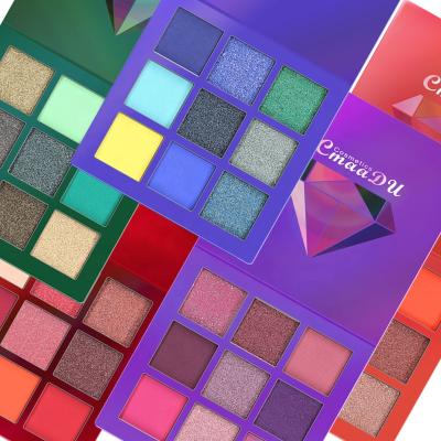 China CMAADU Waterproof 9SYY Multi-9 Colors Waterproof Shimmer Eyeshadow Palette in 5 Color Groups for sale