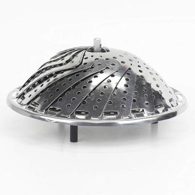 China Viable Kitchen Stainless Steel Food Steamer Basket Multifunctional Foldable Dish Wholesale for sale