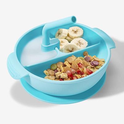 China Sustainable Silicone Suction Kids Dish For Toddler Self-Feeding Training Bowl And Dish For Kids Bpa Free Food Safe Silicone Baby Dish for sale