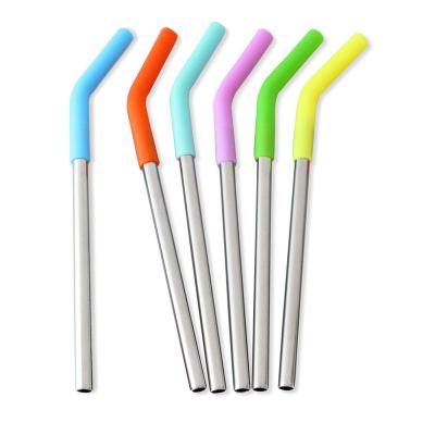 China Wholesale 304 Stainless Steel BPA Viable Silicone Free Tips Portable Drinking Straw 18/8 For Tumbler 20oz Reusable for sale