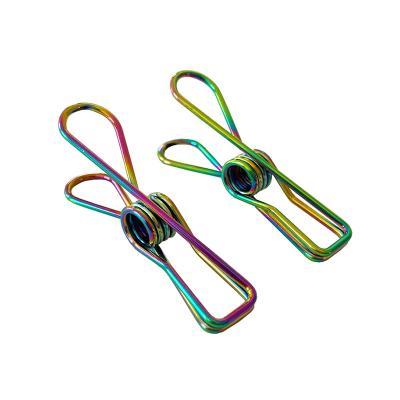 China 316 stainless steel cheap marine rainbow personalization personalized hanging clothes hanging picture paper clips wholesale for sale