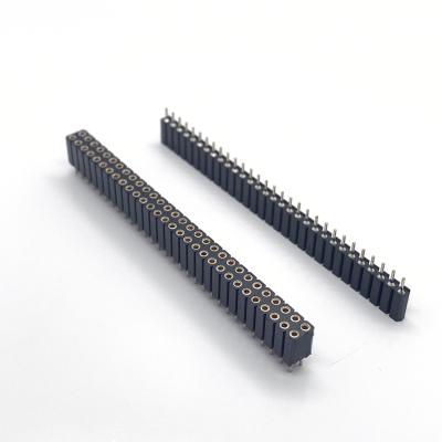 China PCB Single Hole Row 2.54mm Header Double Round Female Pin Aftermarket Warranty for sale