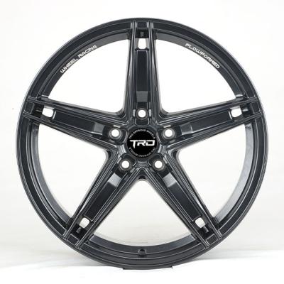 China Sports Modification Tro Track Quality Spoke Car Wheel Alloy Wheel 18 Inch Black PCD1143 112 120 Split 5 5 Hole Rim for sale