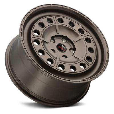 China Tro modification retro pie off-road design bronze color coated automobile aluminum alloy wheel low pressure design 17 inch high quality suv4*4 for sale