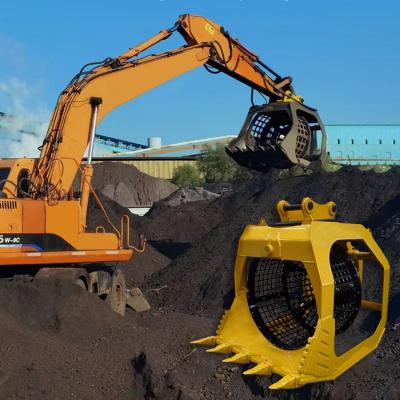 China Excavator Hot Sale Excavator Attachments Hydraulic Rotary Screen Bucket for sale