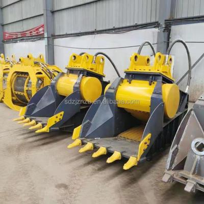 China Excavator Attachment Excavator Attachment Machine Crusher Bucket Concrete Rock Crushing Bucket Product for sale