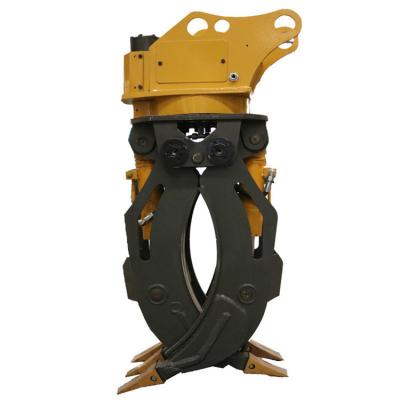 China Hot Sale Excavator Attachment Machine Excavator Attachment Double Hydraulic Cylinder Wood Grabbing for sale