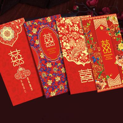 China Materials that respect the environment. Chips Packet Packaging Chinese New Design Non-Toxic Red Elegant Red New Year Packets Red Envelope Package For New Year for sale