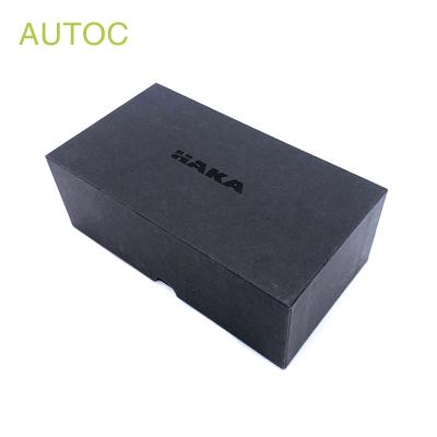 China Simple Design Aseptic Custom Black Rigid Gift Paper Box Packing Box Rigid Gift Box With Lid Wholesale for sale