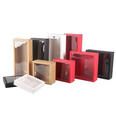 China 10pcs Transparent PVC Coating Gift Box Recyclable Paper Boxes Packaging Boxes Packaging Toddler Shoes Packaging for sale