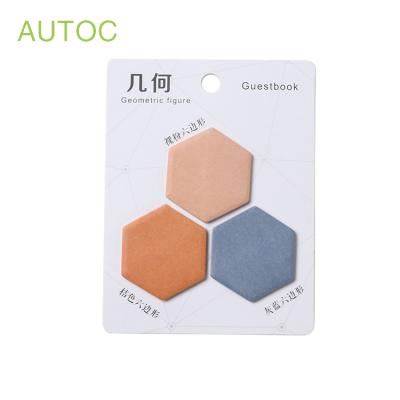 China Loose Leaf Figure Geometric Guestbook Sticky Notepad for sale