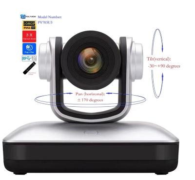 China Rotating PTZ Video Conference Camera, Full HD 1080P, 3X Optical Zoom with USB3.0 - HDMI Interface, Telecom PTZ Cameras (PV703U3) for sale