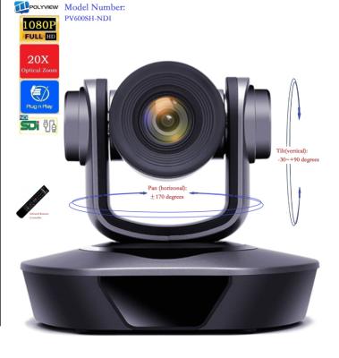 China NDI-HX5.0 Video Conference PTZ Camera, 20X Optical Zoom, Full HD 1080P with SDI - HDMI Connect, Plug & Play (Model PV600SH-NDI) PV600SH-NDI for sale