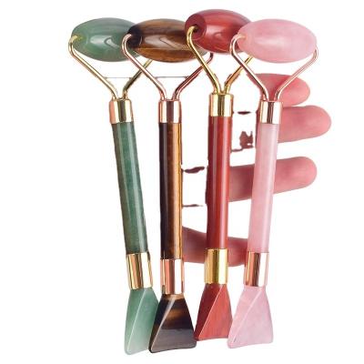 China High Grade Massager 100% Natural Jade Face Skin Care Roller And Face Mask Brush For Face Massage for sale