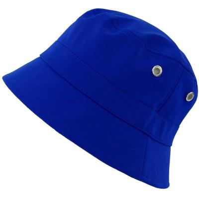 China Picture ladies' 85%polyamide 15%elastane navy bucket hat with metal mesh eyelets, bucket hat for woman for sale