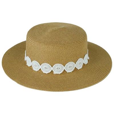 China Picture Ladies 100% Paper Braid Hat With Decorative Band, Straw Hat Hat for sale