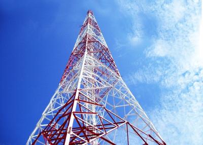 China Telecom 40 Meter Wireless Cell Tower , 4 Angle Steel Iron Self Supporting Lattice Tower for sale