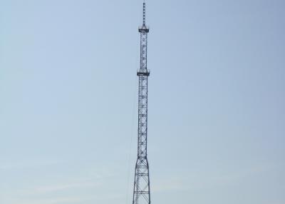 China Galvanized / Painted TV / Radio Antenna Tower Steel Material 20m - 180m Height for sale