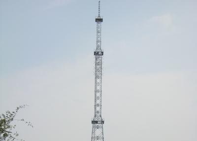 China Torres de poste de la antena de TV de la velocidad del fuerte viento, torre de antena de plata de televisión de los 50m en venta