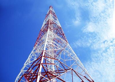 China Painted Steel Structure Tower For Communication 20m - 180m Tower Height for sale