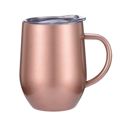 China vaso del café de la cáscara de huevo del frasco de vacío del acero inoxidable de la pared del doble 12oz en venta