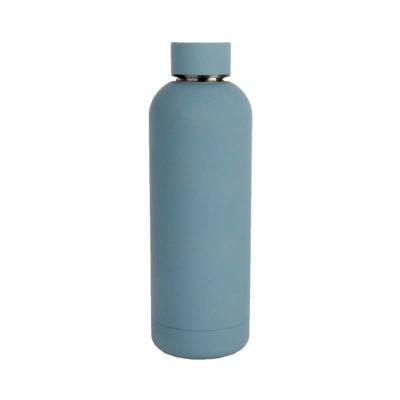 Chine mur en caoutchouc de double de revêtement de bouteille de sports de l'acier inoxydable 500ml pour le fonctionnement à vendre