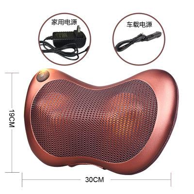 China Body Relax Electric Heating Vibrator Shoulder Back Infrared Neck Massager Shiatsu Therapy Massage Kneading Head Pillow for sale